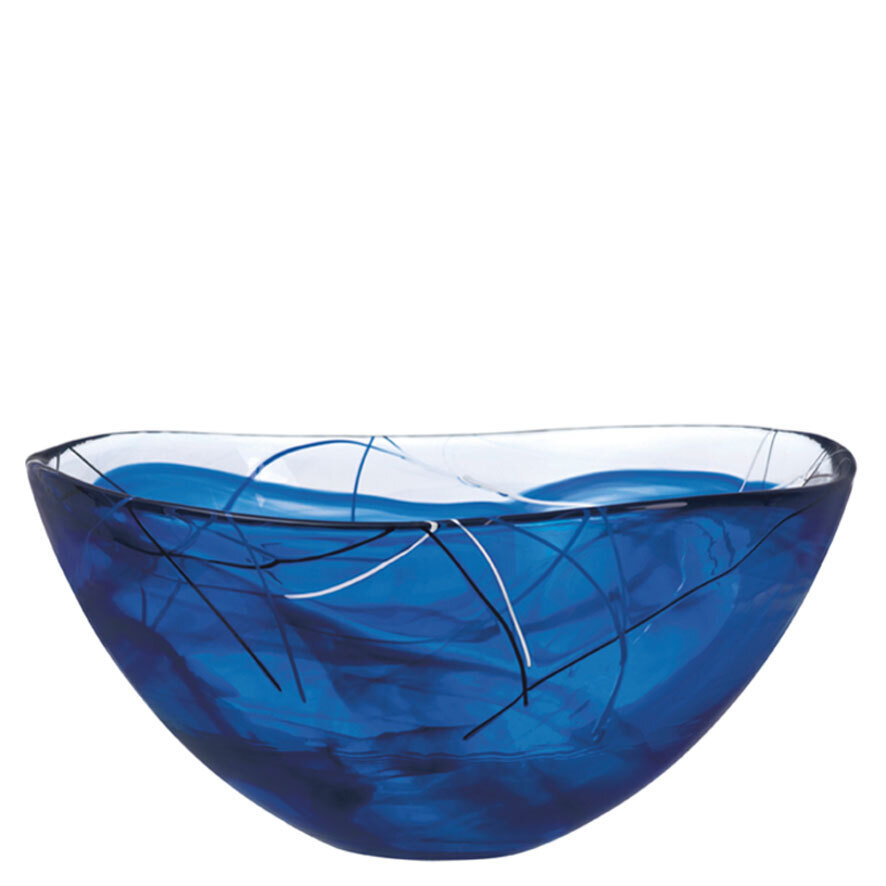 Kosta Boda Contrast Bowl Blue Large