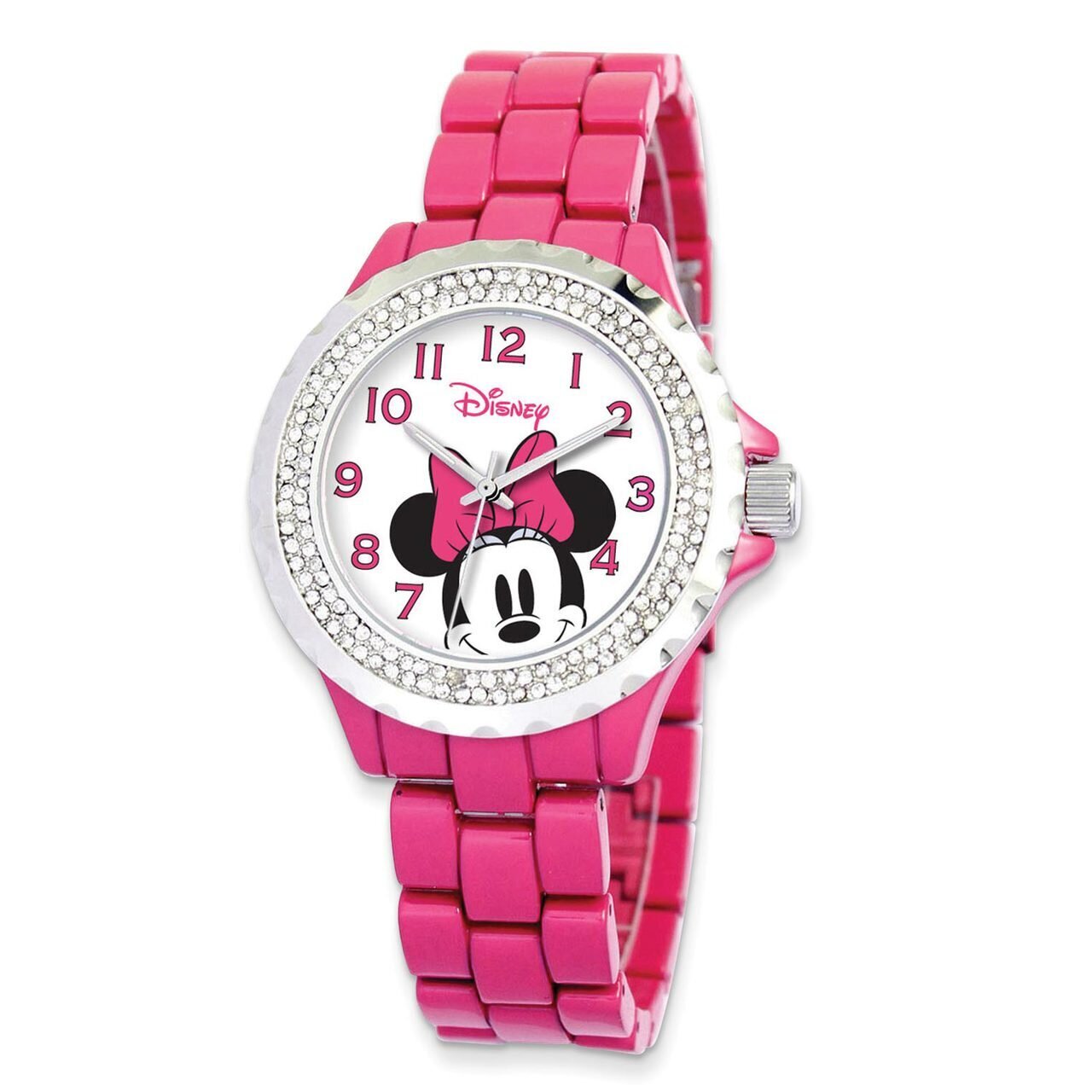 Disney Pink Band with Crystal Bezel Minnie Mouse Watch Adult Size XWA4396, MPN: XWA4396, 8432310672…