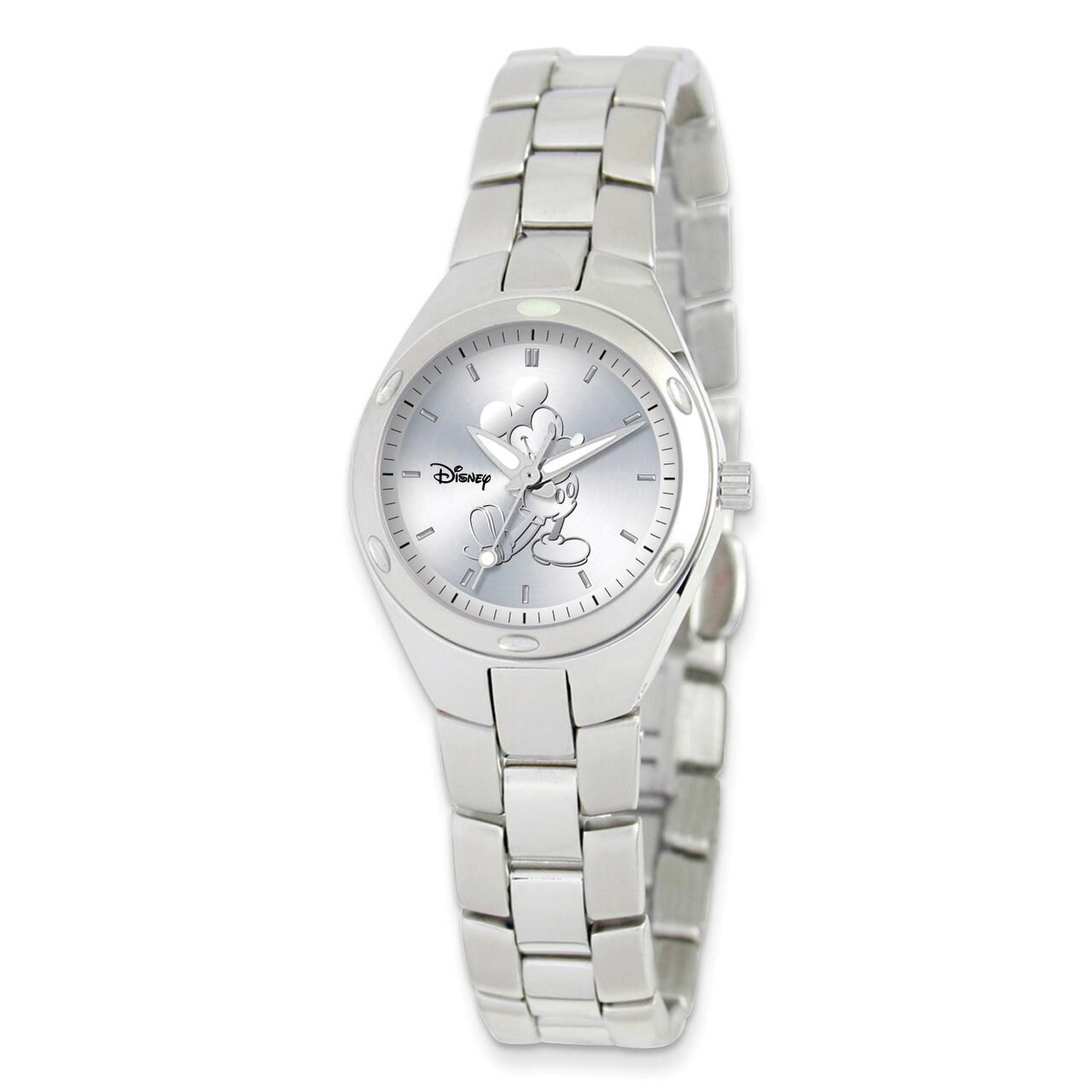 Disney Stainless Steel Round Silver Dial Mickey Mouse Watch Adult Size XWA4399