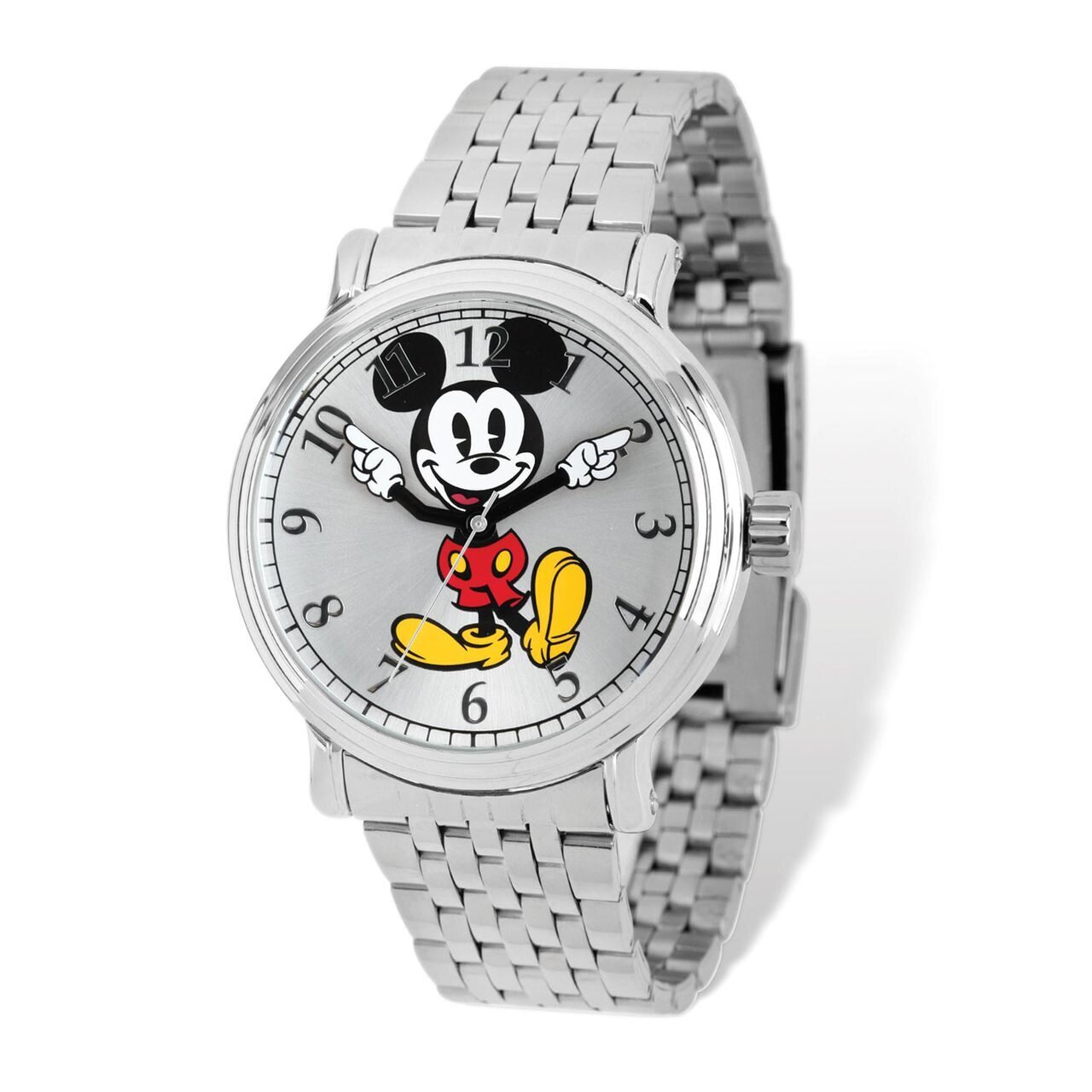 Disney Silver Dial Mickey Mouse Watch Adult Size XWA5152