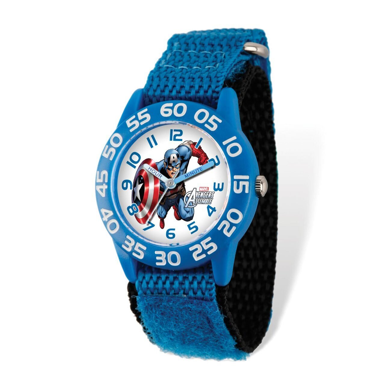 Marvel Captain America Acrylic Blue Nylon Time Teacher Watch  XWA5188, MPN: XWA5188, 843231078765