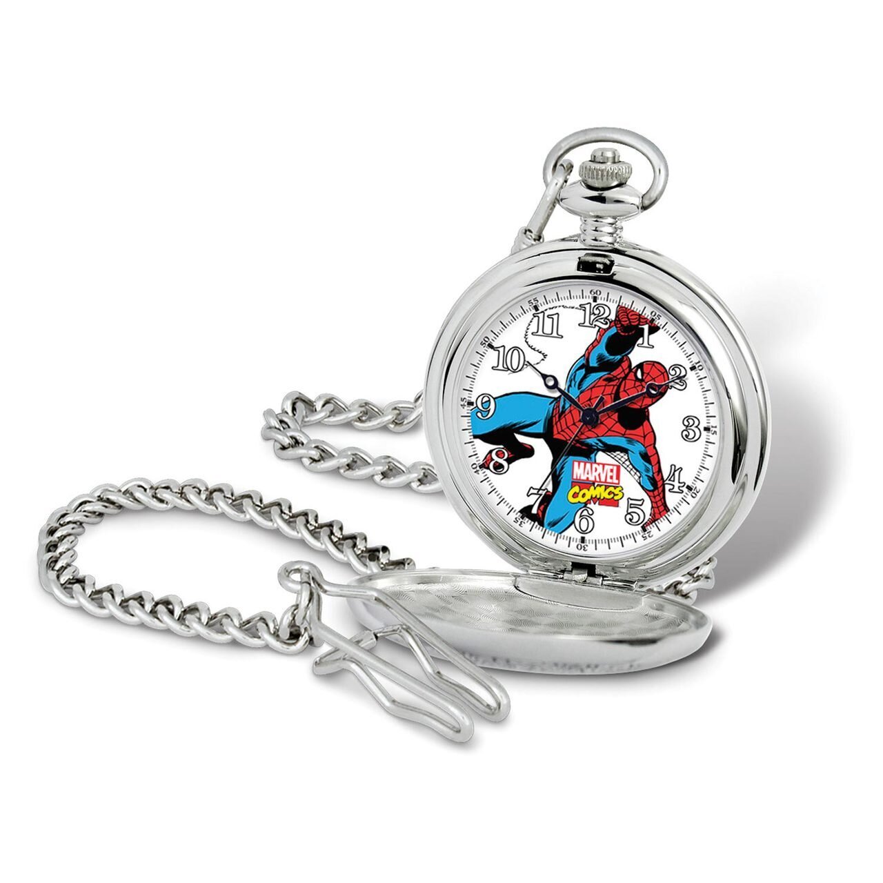 Marvel Spiderman Pocket Watch with Chain  XWA5220, MPN: XWA5220, 843231078925