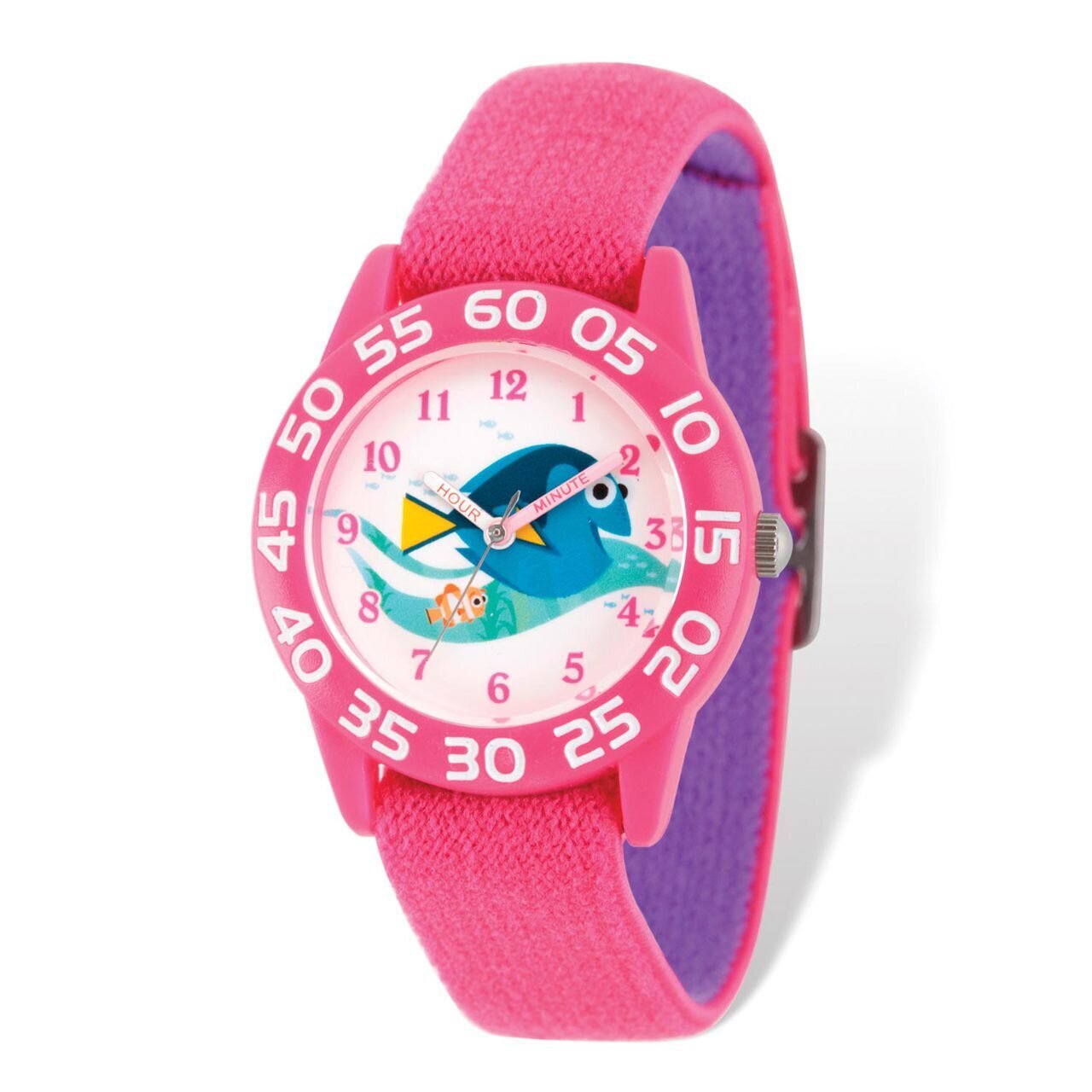 Disney Nemo &amp; Dory Pink Stretch Time Teacher Watch Kids XWA5416, MPN: XWA5416, 843231091597