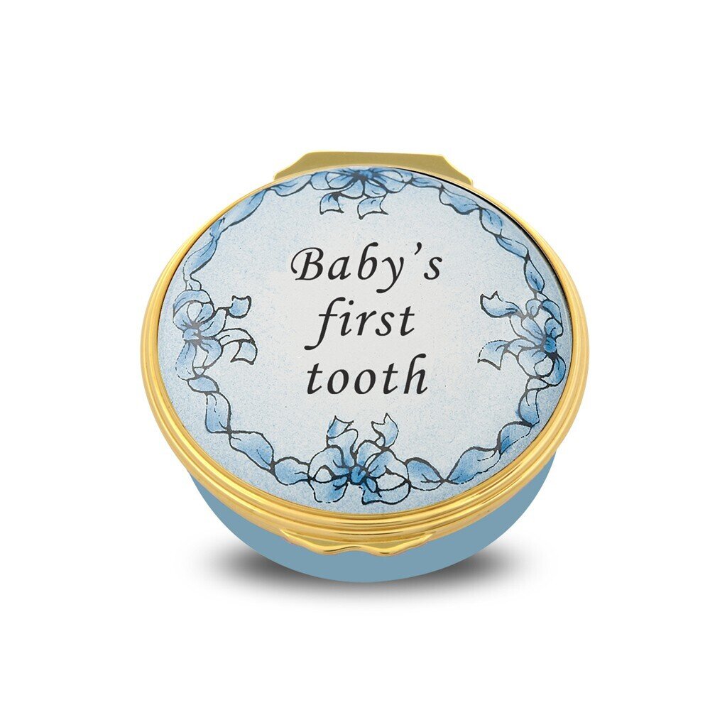 Halcyon Days Baby's First Tooth Blue Box ENBFT1201G