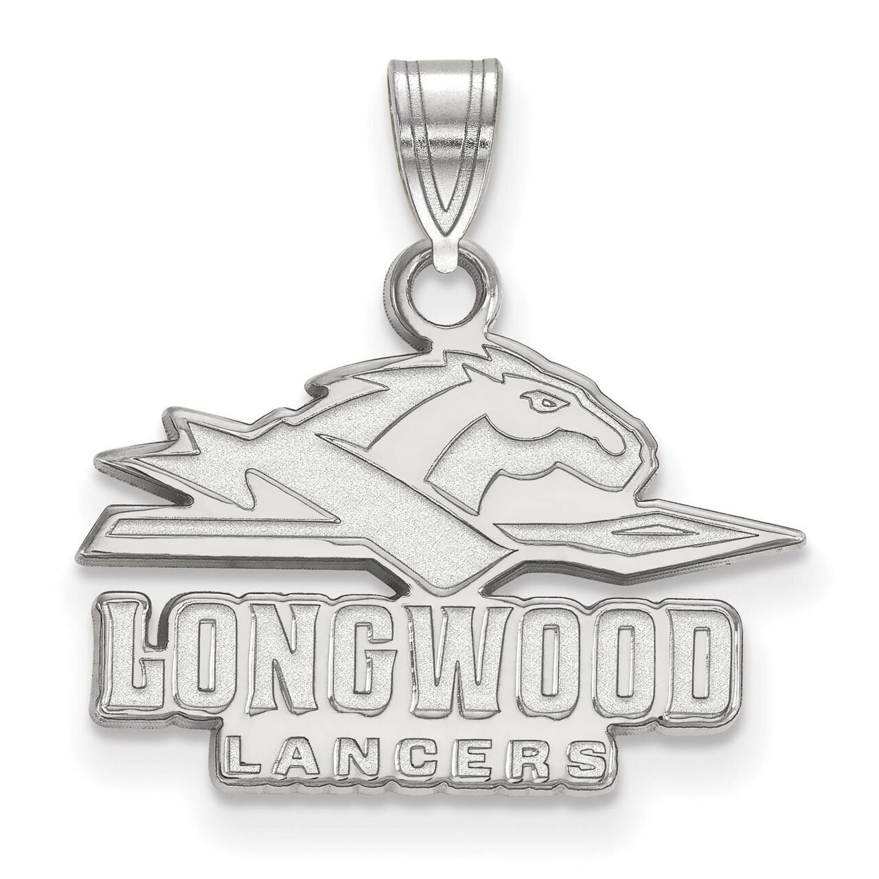 Longwood University Small Pendant 10k White Gold 1W001LOC
