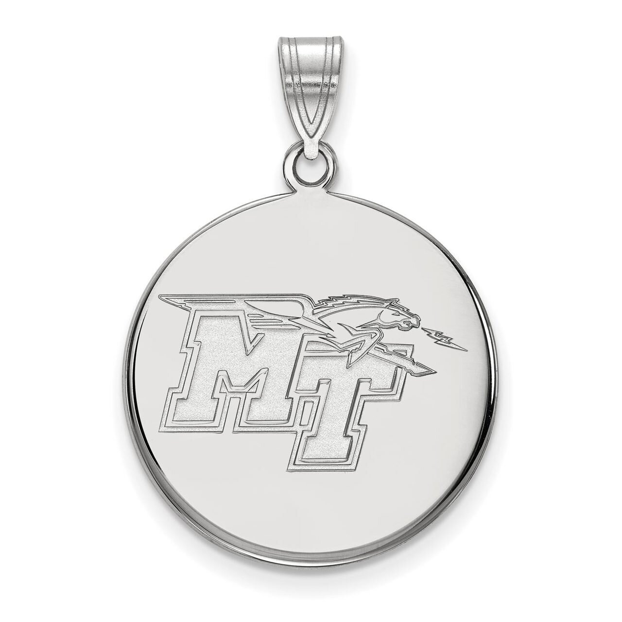 Middle Tennessee State University Large Disc Pendant 10k White Gold 1W001MTS, MPN: 1W001MTS, 886774…