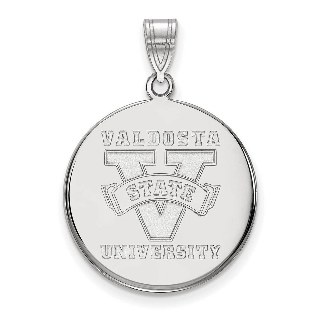 Valdosta State University Large Disc Pendant 10k White Gold 1W001VSU, MPN: 1W001VSU, 886774767437
