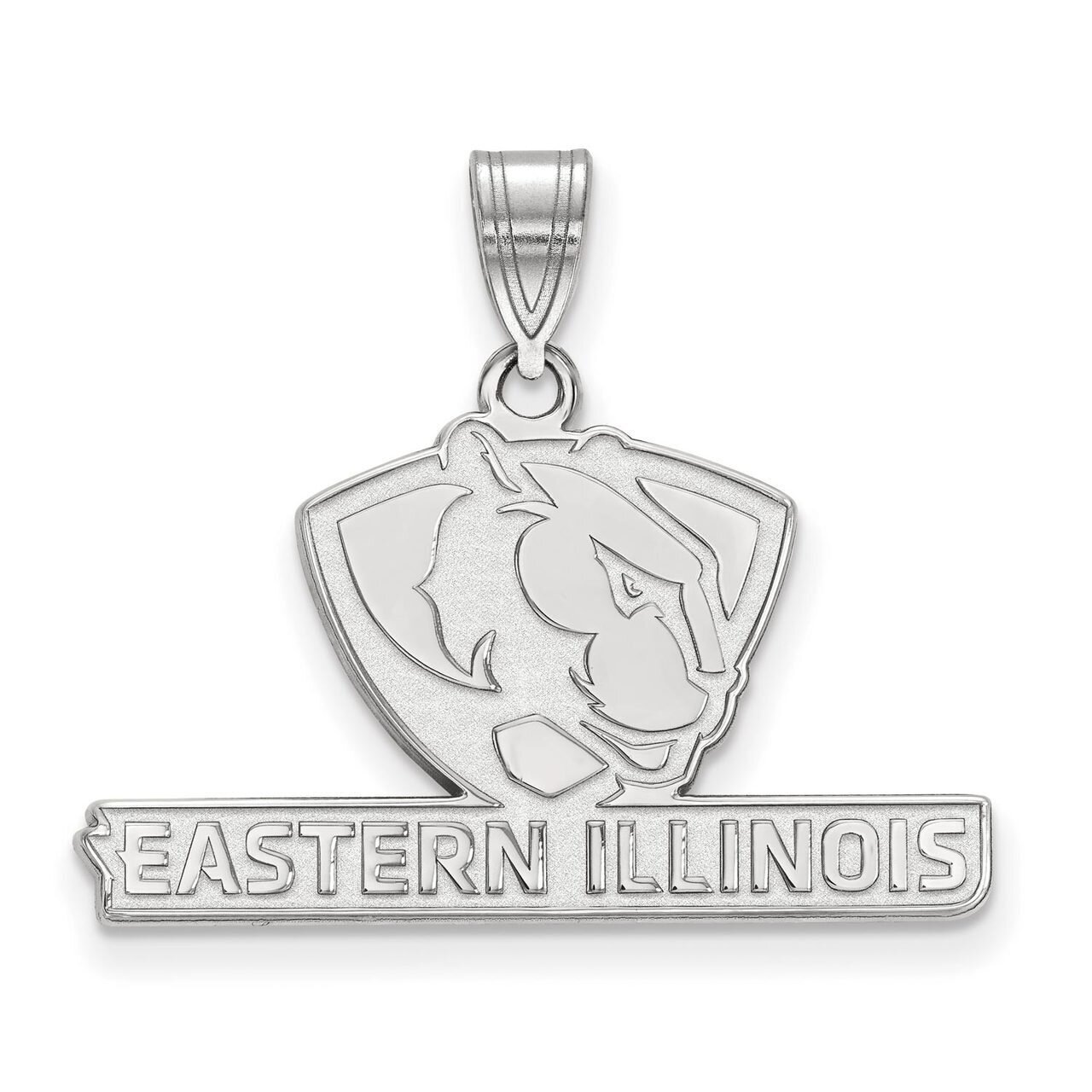 Eastern Illinois University Medium Pendant 10k White Gold 1W002EIU
