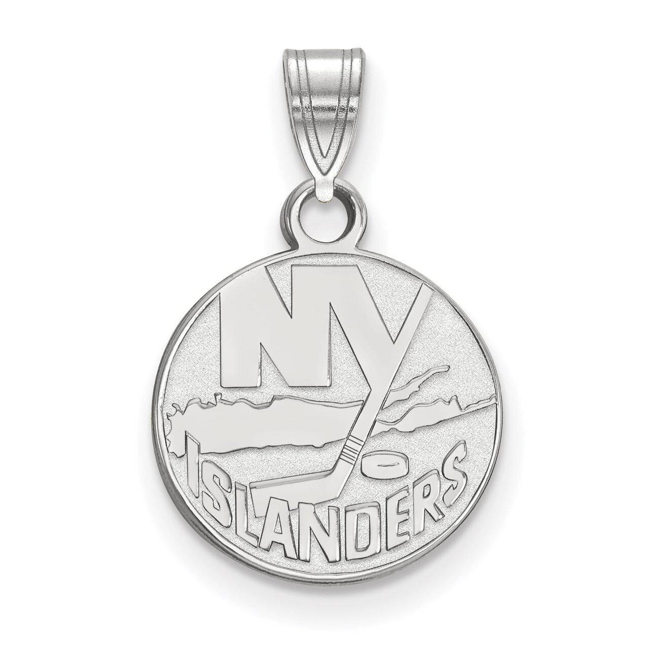 New York Islanders Small Pendant 10k White Gold 1W002ISL