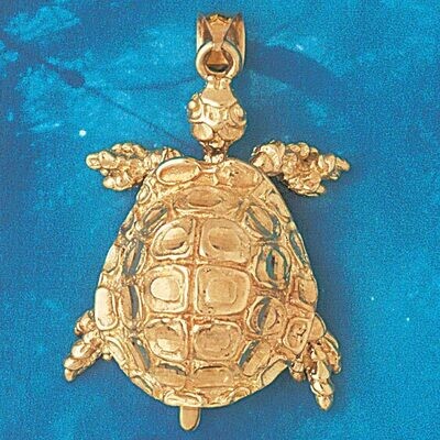 Dazzlers Jewelry Turtle Pendant Necklace Charm Bracelet in Yellow, White or Rose Gold 999, MPN: DZ-…
