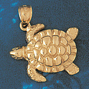 Dazzlers Jewelry Turtle Pendant Necklace Charm Bracelet in Yellow, White or Rose Gold 998, MPN: DZ-…