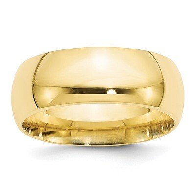 8mm Standard Comfort Fit Band 10k Yellow Gold Engravable 1CF080-10, MPN: 1CF080-10, 886774442372