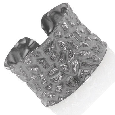 Leslie&#39;s Blk/White Cuff Bangle - Sterling Silver HB-FB44, MPN: FB44, 191101794612