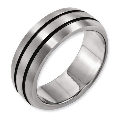 Enameled 8mm Satin Band - Titanium TB341 by Chisel, MPN: TB341, 886774531984