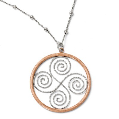 Leslie&#39;s Rose Gold-plated Necklace - Sterling Silver HB-F129, MPN: F129, 886774987552