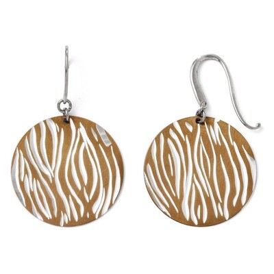 Leslie&#39;s Chocolate Rhodium Diamond-cut Earrings - Sterling Silver HB-FE96, MPN: FE96, 886774970073