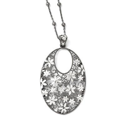 Leslie&#39;s Rhodium-plated Necklace - Sterling Silver HB-F111, MPN: F111, 886774987521