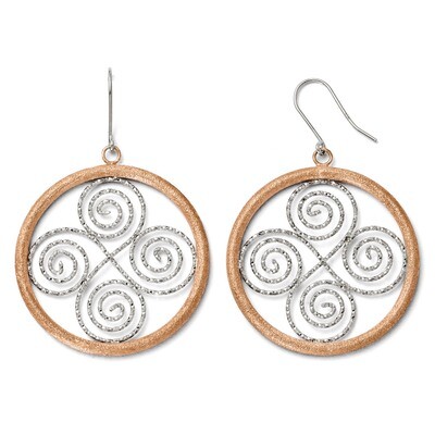 Leslie&#39;s Rose Gold-plated Shepherd Hook Earrings - Sterling Silver HB-F329, MPN: F329, 886774970066