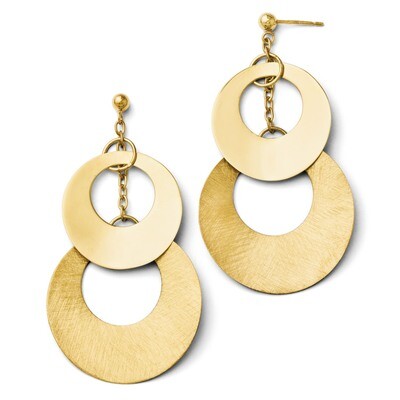 Leslie&#39;s 14k Gold-plated Post Dangle Earrings - Sterling Silver HB-QLE102, MPN: QLE102, 191101208119