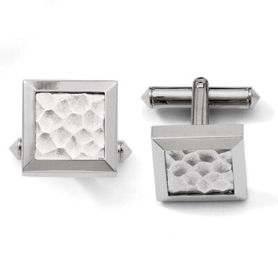 Hammered Cufflinks - Titanium TBC115 by Chisel, MPN: TBC115, 886774237787