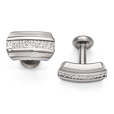 Edward Mirell Titanium &amp; Sterling Silver Brushed&amp; Polished Cufflinks EMC105 by Edward Mirell, MPN: …