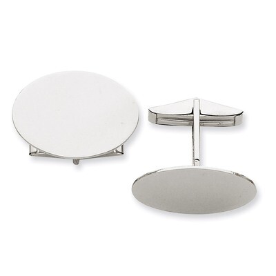 Oval Cufflinks 14k White Gold MC250, MPN: MC250, 886774618470