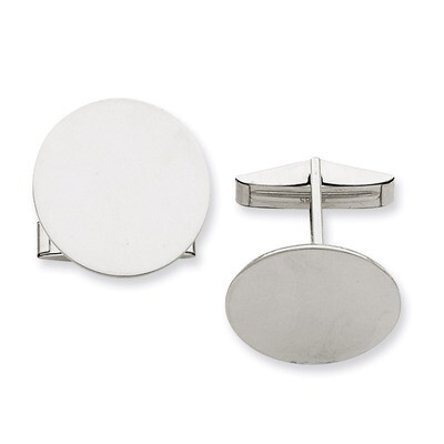 Circular Cufflinks 14k White Gold MC246, MPN: MC246, 883957353449