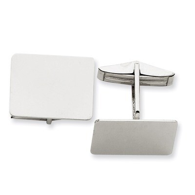 Rectangular Cufflinks 14k White Gold MC252, MPN: MC252, 886774618487