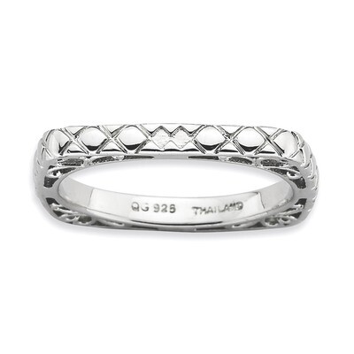 Square Ring - Sterling Silver Polished QSK789, MPN: QSK789, 886774225593