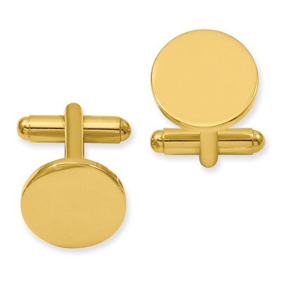 Kelly Waters Round Polished Cufflinks Gold-plated GP3771, MPN: GP3771, 886774644318