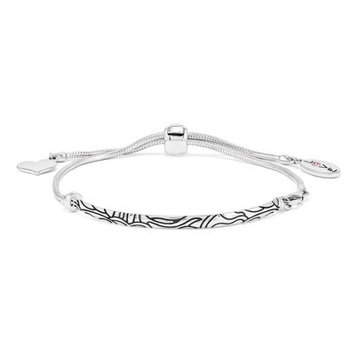 Swarovski Elements Love Heart Adjustable Bead Bracelet - Sterling Silver QG3498, MPN: QG3498, 88677…