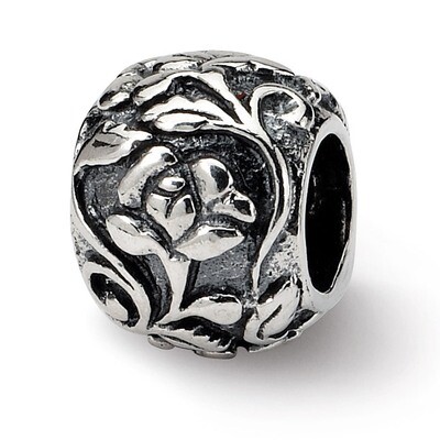 Floral Bead - Sterling Silver QRS1012, MPN: QRS1012, 883957720463