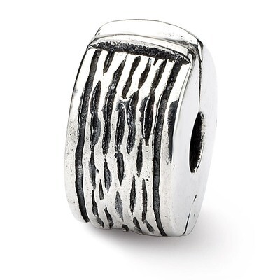 Hinged Clip Bead - Sterling Silver QRS102, MPN: QRS102, 883957719412