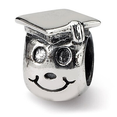 Happy Graduate Bead - Sterling Silver QRS1038, MPN: QRS1038, 883957727547