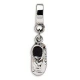 Baby Shoe Dangle Bead - Sterling Silver QRS1039, MPN: QRS1039, 883957723761