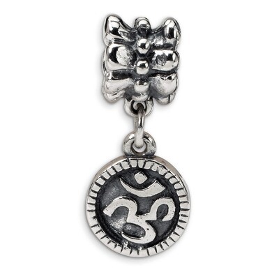 Om Symbol Dangle Bead - Sterling Silver QRS1046, MPN: QRS1046, 883957723778