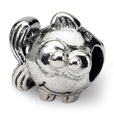 Fish Bead - Sterling Silver QRS1064, MPN: QRS1064, 883957727035