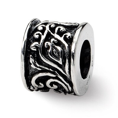 Floral Bead - Sterling Silver QRS1078, MPN: QRS1078, 883957719931