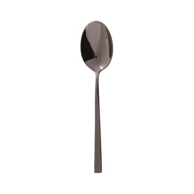 Sambonet linea q black dessert spoon 7 1/4 inch - 18/10 stainless steel pvd finishing, MPN: 52730B2…