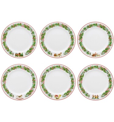 Vista Alegre Christmas Magic Set of 6 Dinner Plates, MPN: PF755095,