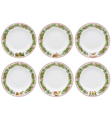 Vista Alegre Christmas Magic Set of 6 Soup Plates, MPN: PF755109,