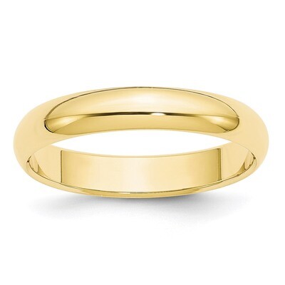 4mm Half Round Band 10k Yellow Gold Engravable 1HR040-12.5, MPN: 1HR040-12.5, 886774296968