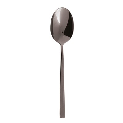 Sambonet linea q black serving spoon 8 7/8 inch - 18/10 stainless steel pvd finishing, MPN: 52730B4…