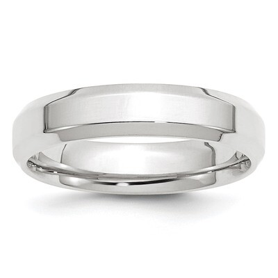 5mm Bevel Edge Comfort Fit Band 10k White Gold Engravable 1WBEC050-10, MPN: 1WBEC050-10, 8867744568…