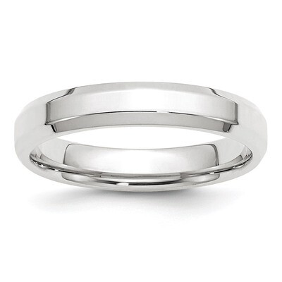 4mm Bevel Edge Comfort Fit Band 10k White Gold Engravable 1WBEC040-11, MPN: 1WBEC040-11, 8867744566…