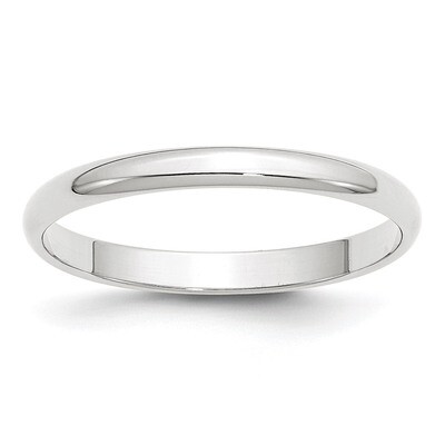 2.5mm Lightweight Half Round Band 10k White Gold Engravable 1WHRL025-10, MPN: 1WHRL025-10, 88677446…