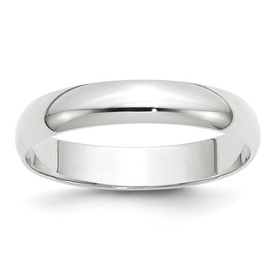 4mm Lightweight Half Round Band 10k White Gold Engravable 1WHRL040-10, MPN: 1WHRL040-10, 8867744694…