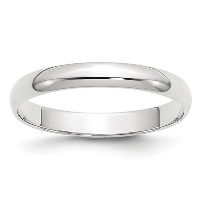 3mm Lightweight Half Round Band 10k White Gold Engravable 1WHRL030-10, MPN: 1WHRL030-10, 8867744691…