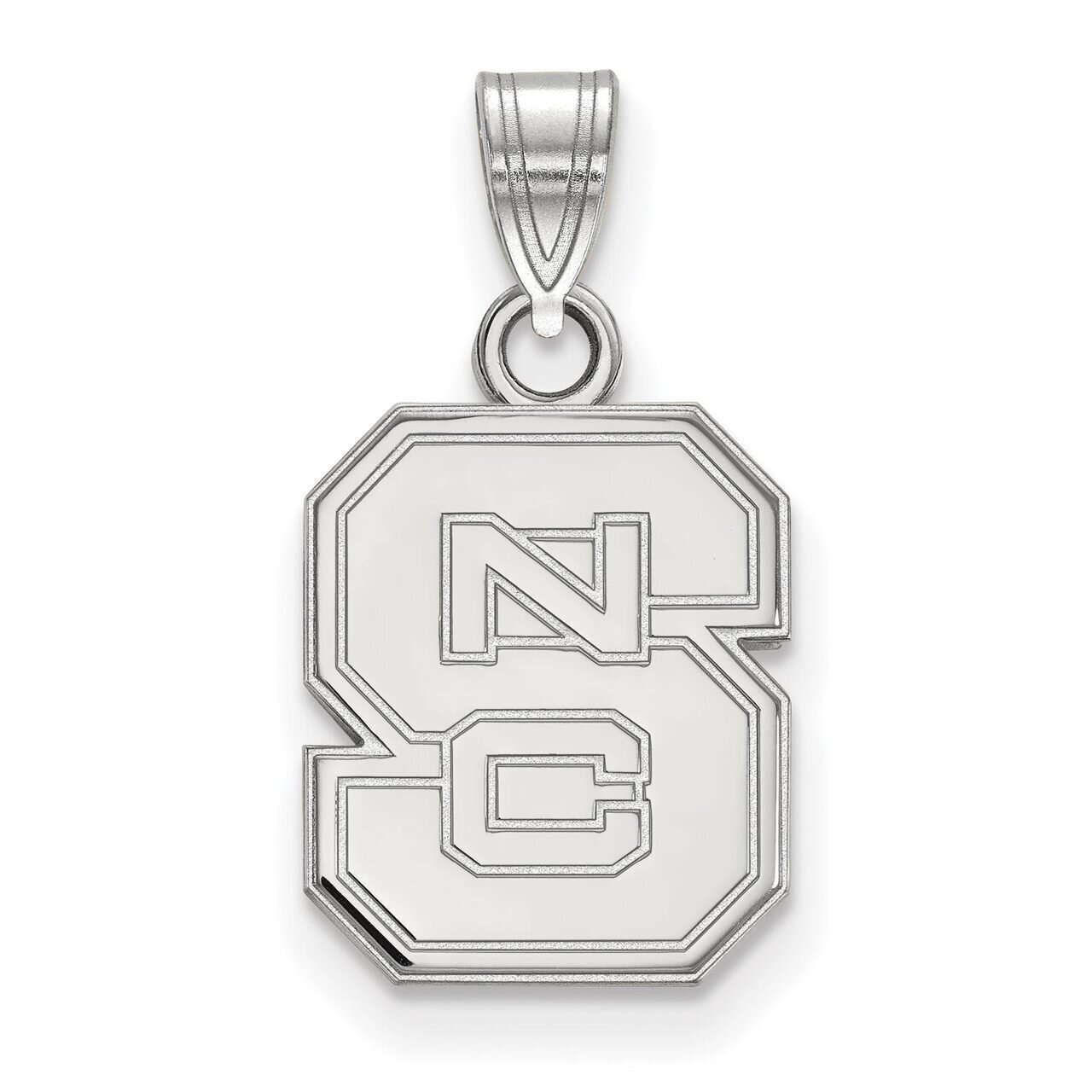 North Carolina State University Small Pendant 10k White Gold 1W002NCS, MPN: 1W002NCS, 886774768496
