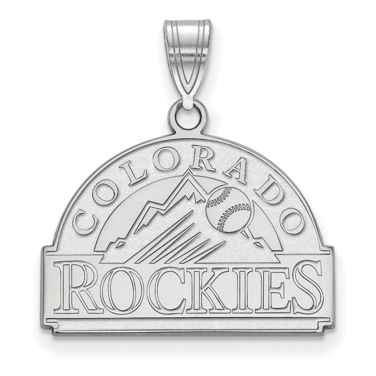 Colorado Rockies Medium Pendant 10k White Gold 1W002ROK